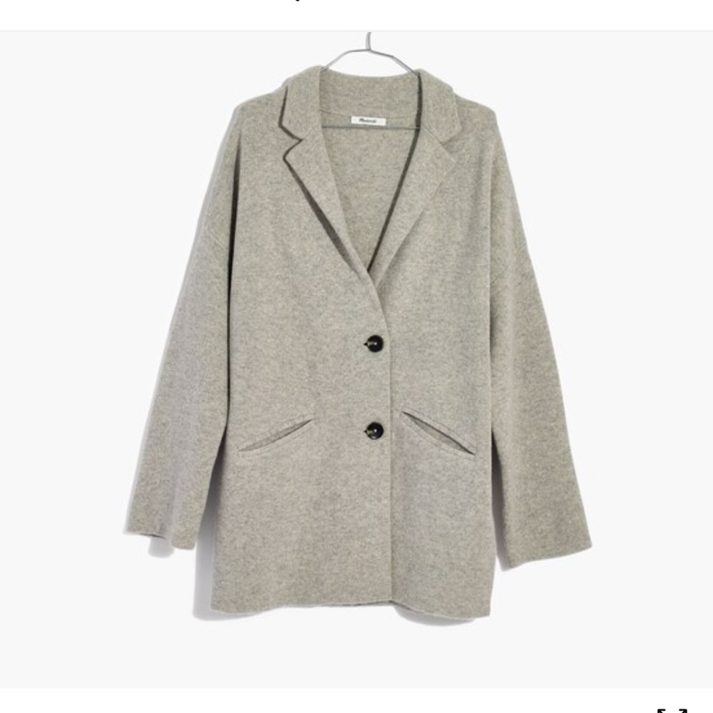 Madewell blazer sweater jacket in grey size XXS